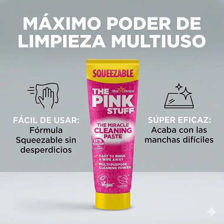 Pasta Limpiadora Multiuso Pink Stuff Squeezable 300g 3