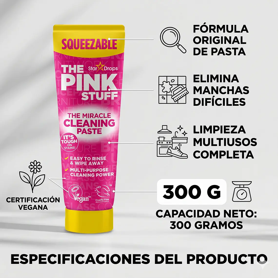 Pasta Limpiadora Multiuso Pink Stuff Squeezable 300g 4