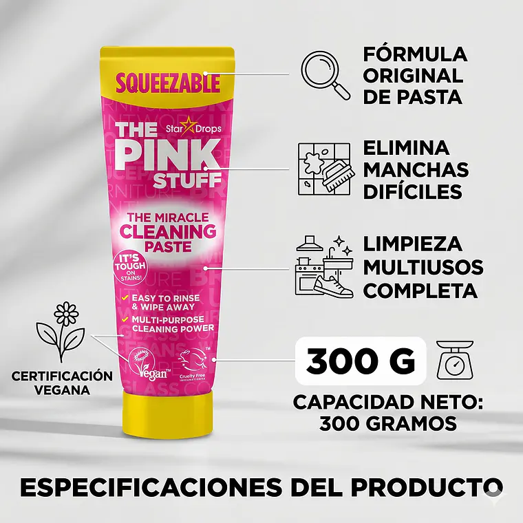 Pasta Limpiadora Multiuso Pink Stuff Squeezable 300g 4