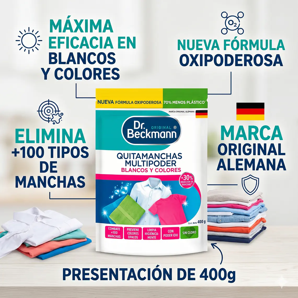 Quitamanchas Blancos Y Colores Dr. Beckmann 400gr 3