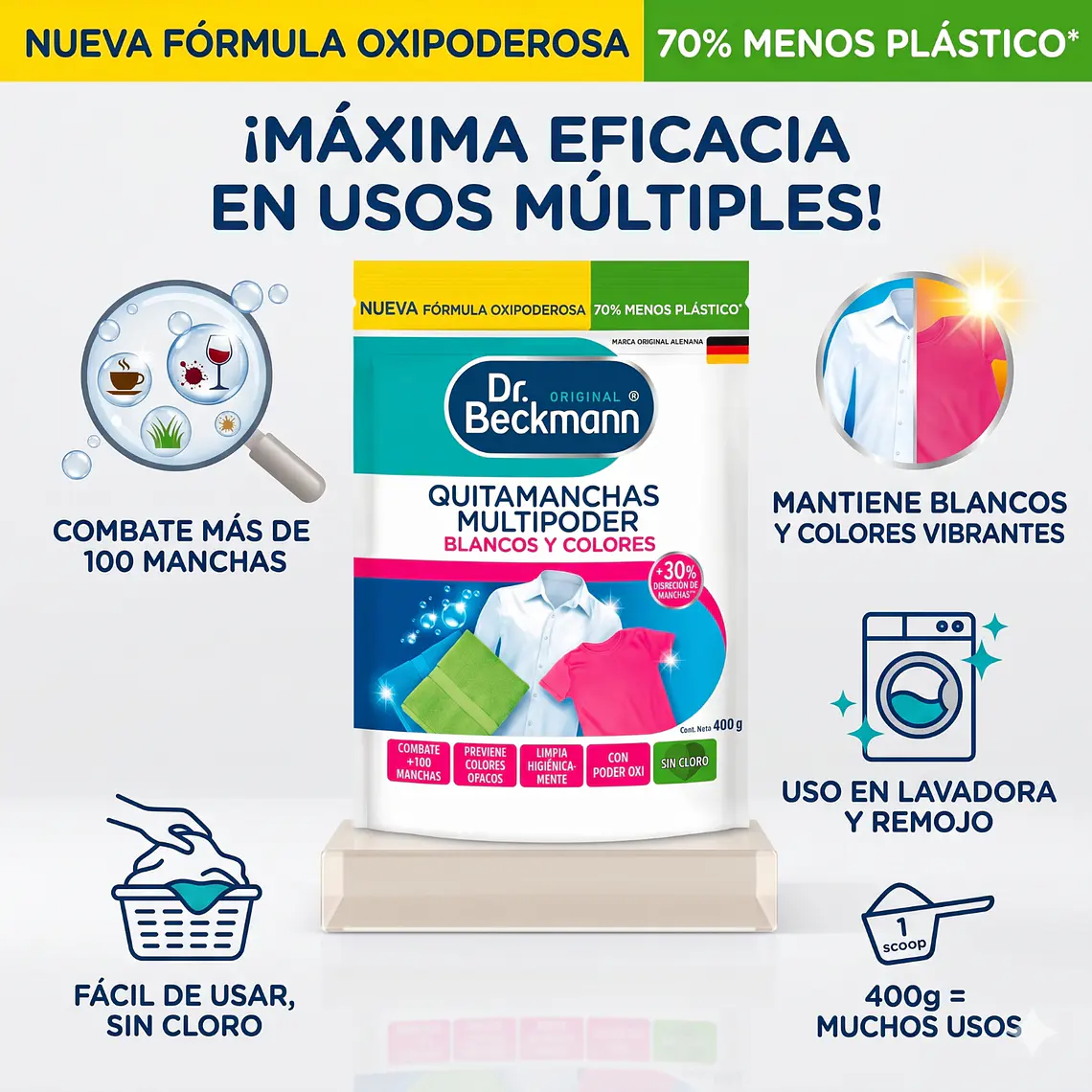 Quitamanchas Blancos Y Colores Dr. Beckmann 400gr 4