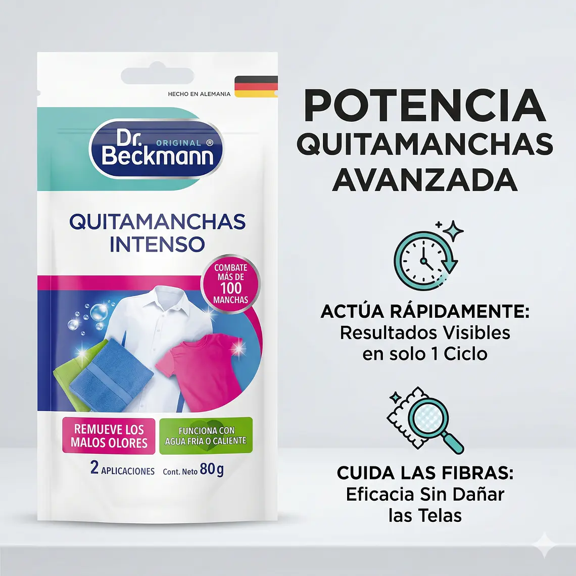 Dr. Beckmann Quitamanchas Ropa Blanca y Color 80 g 2