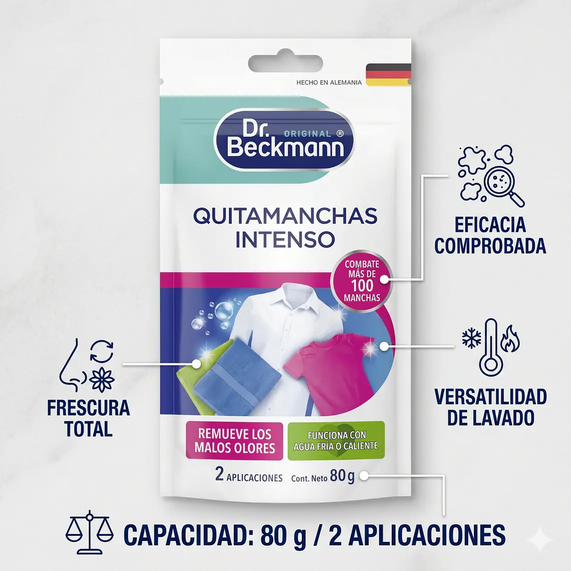 Dr. Beckmann Quitamanchas Ropa Blanca y Color 80 g 3