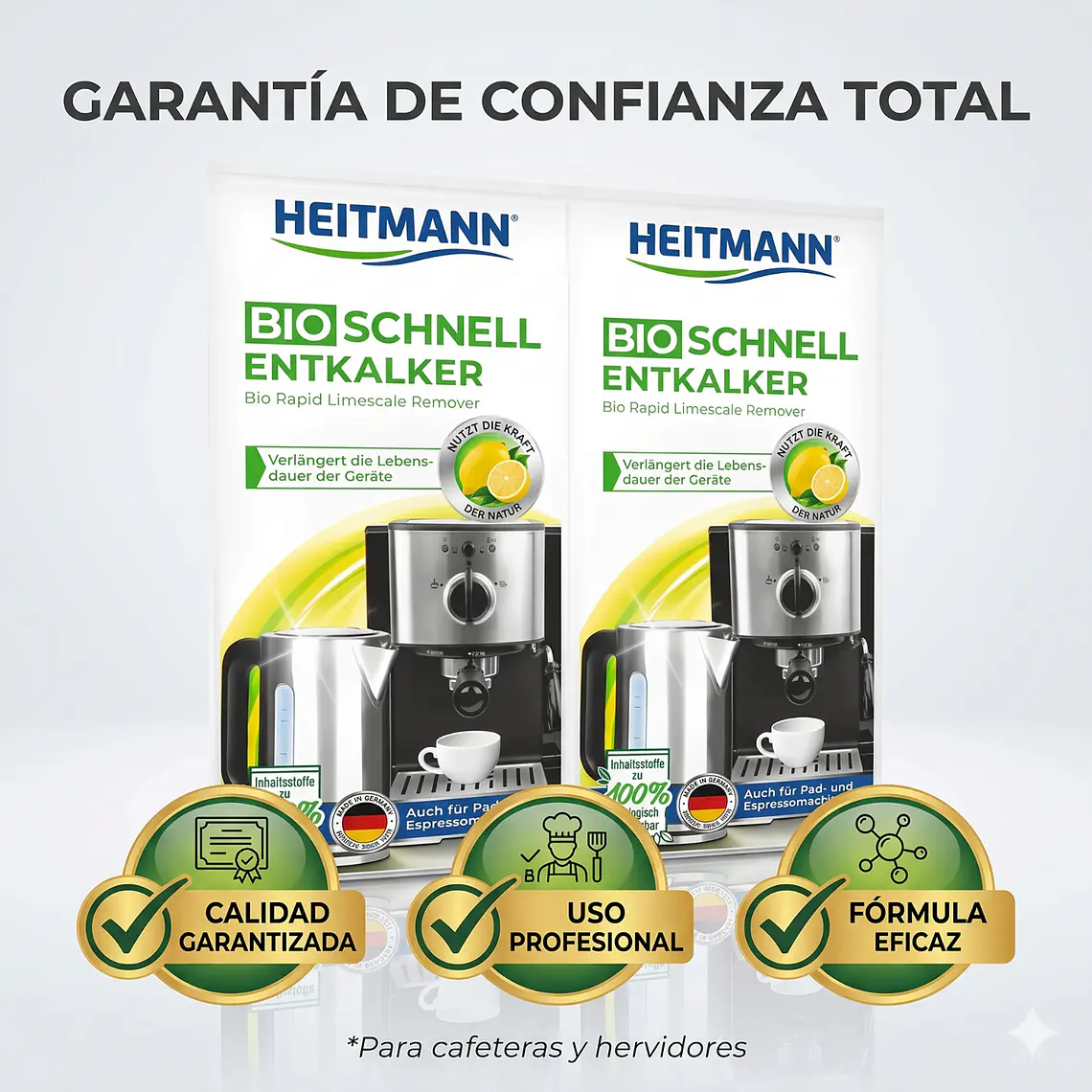 Descalcificador Heitmann Cafeteras y Hervidores 2x25g 5