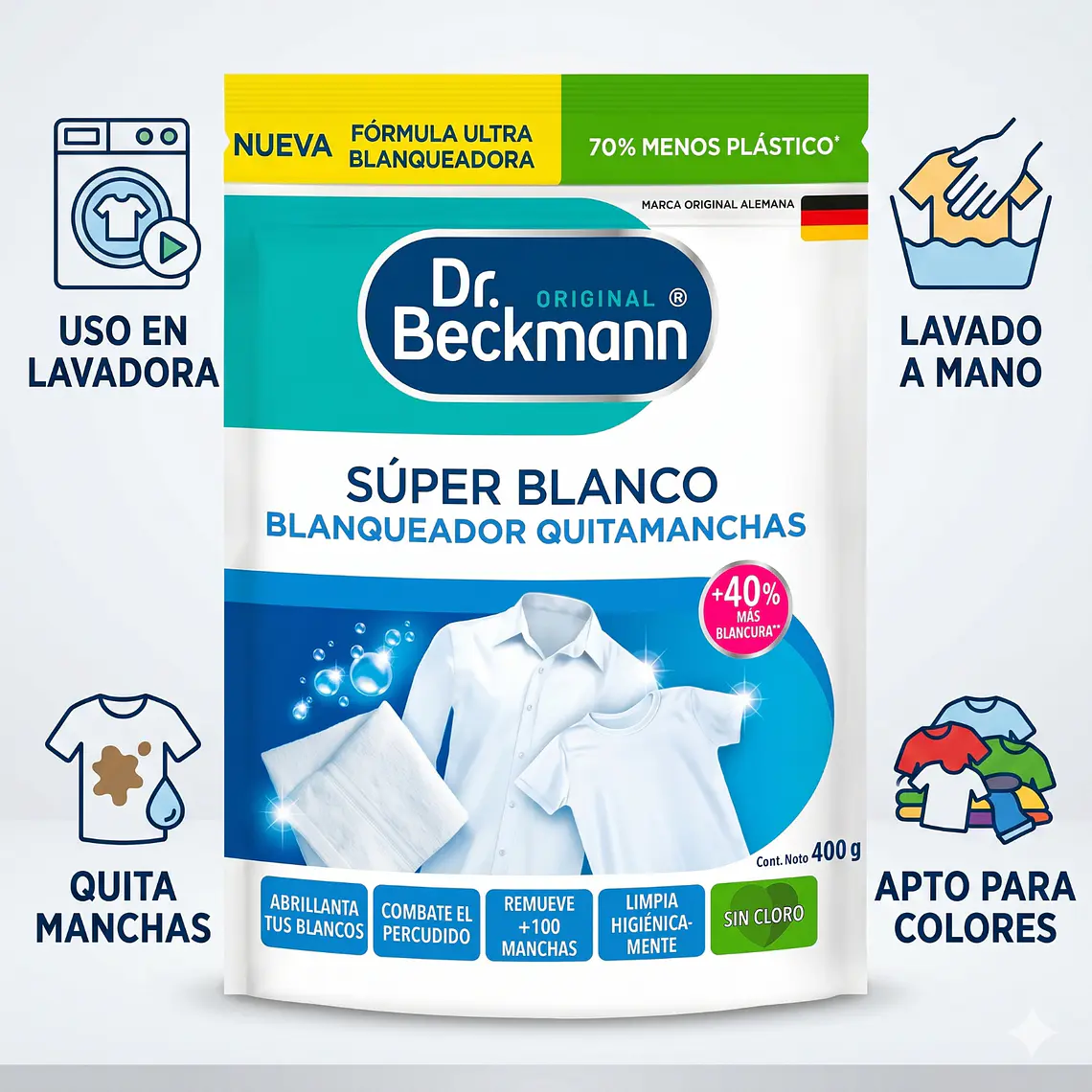 Quitamanchas Blanqueador Super Blanco Dr. Beckmann 400gr 2