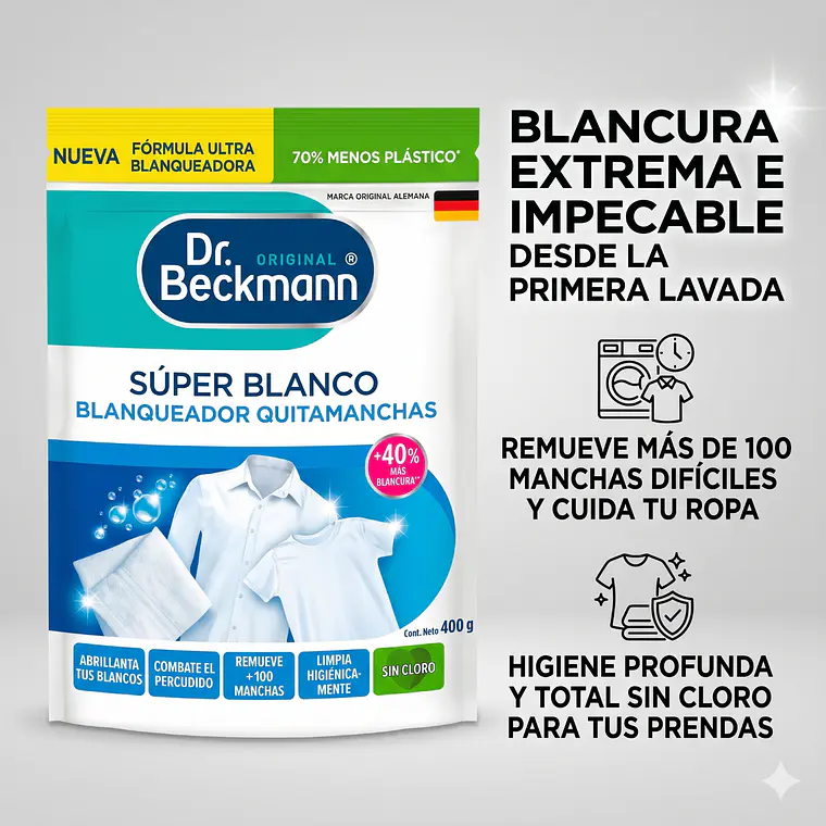 Quitamanchas Blanqueador Super Blanco Dr. Beckmann 400gr 4