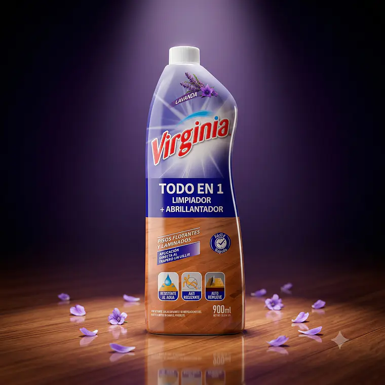 Limpiador + Abrillantador para Piso Flotante Virginia 900 ml 7