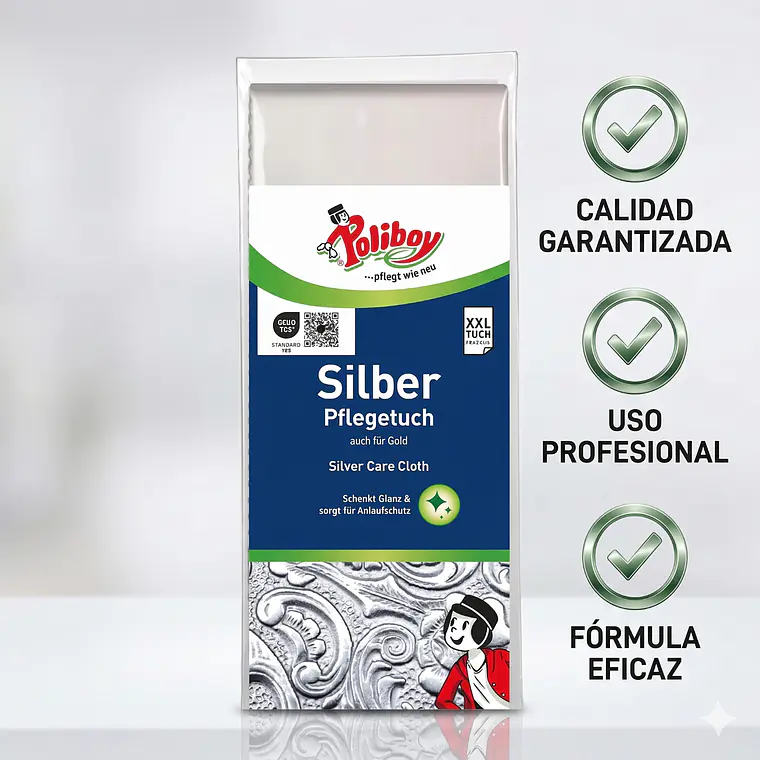 Paño Limpieza Plata Poliboy Brillo Profesional 6