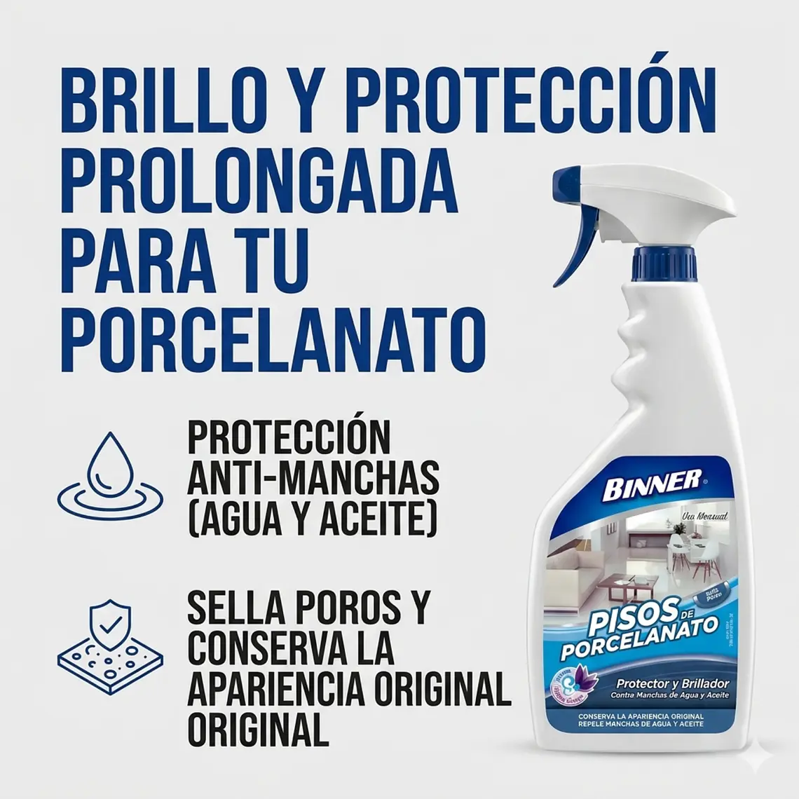 Limpiador Protector Porcelanato Binner 700ml 2