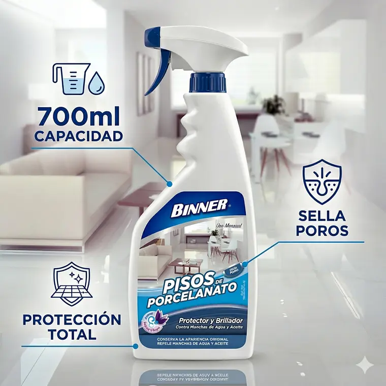 Limpiador Protector Porcelanato Binner 700ml 4