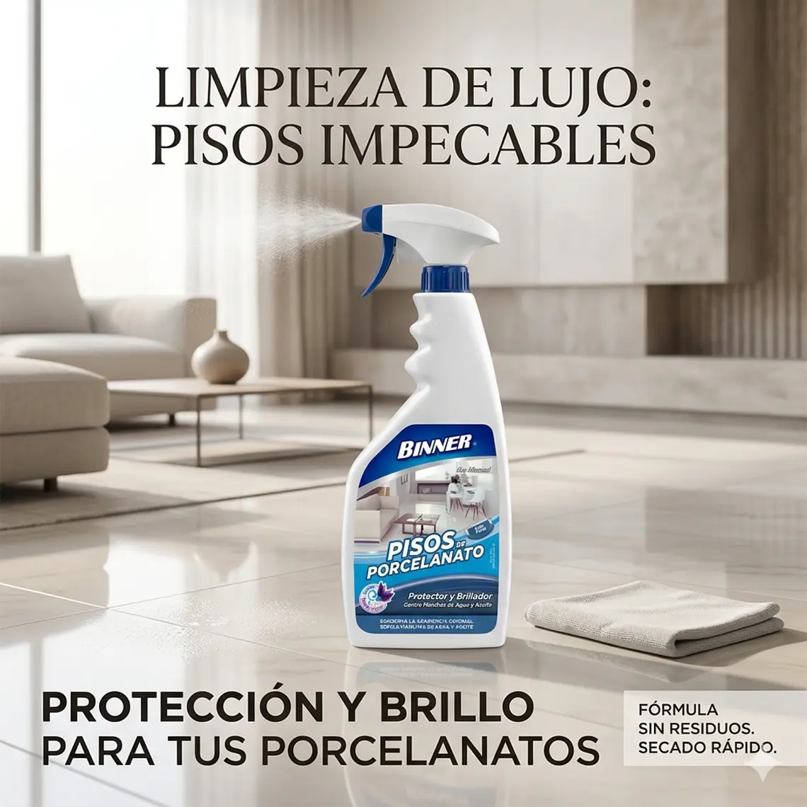 Limpiador Protector Porcelanato Binner 700ml 7