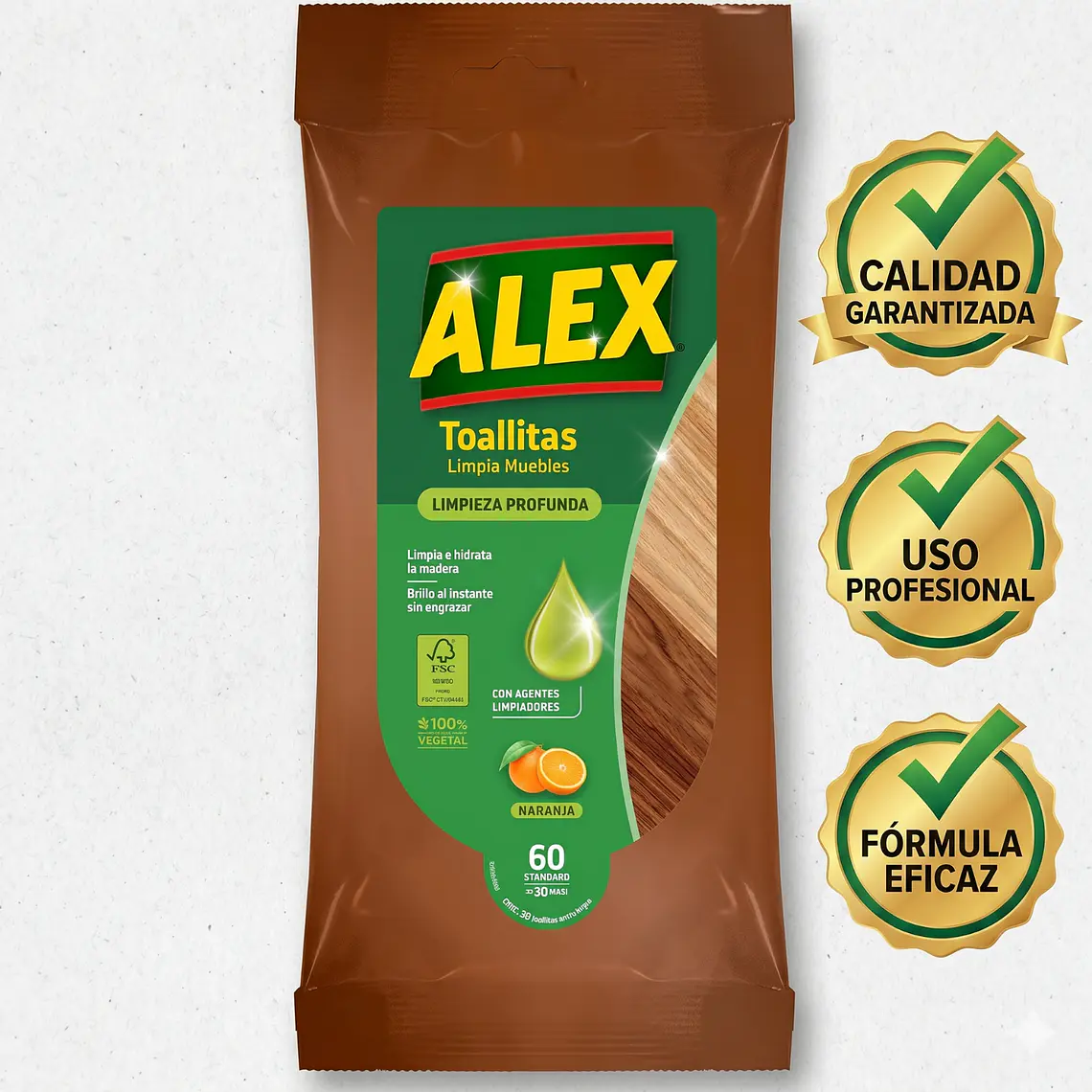 Toallitas Alex Renovadoras Para Muebles 30 Unid 6
