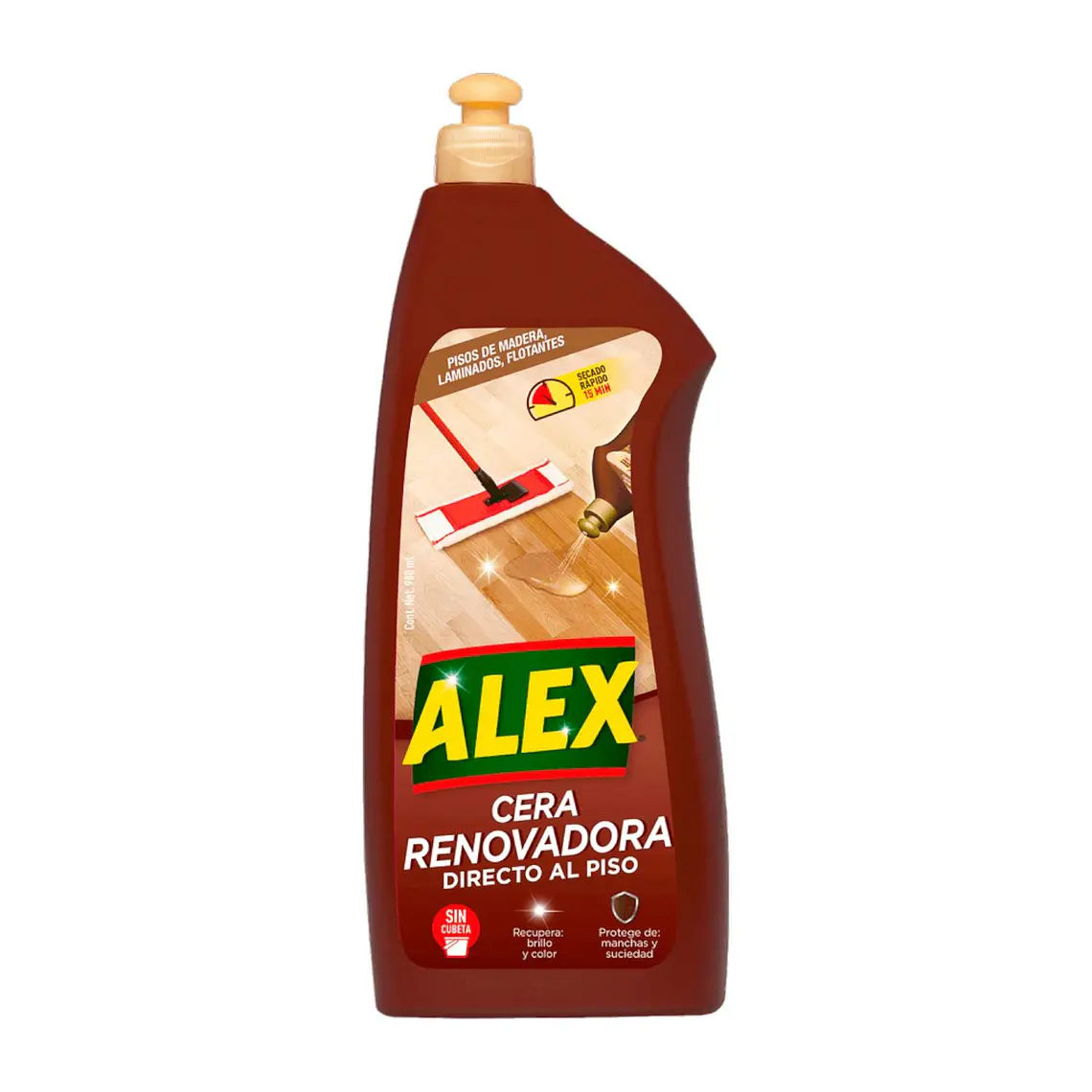 Cera Líquida Renovadora Alex 900ml - Madera y Laminados 1