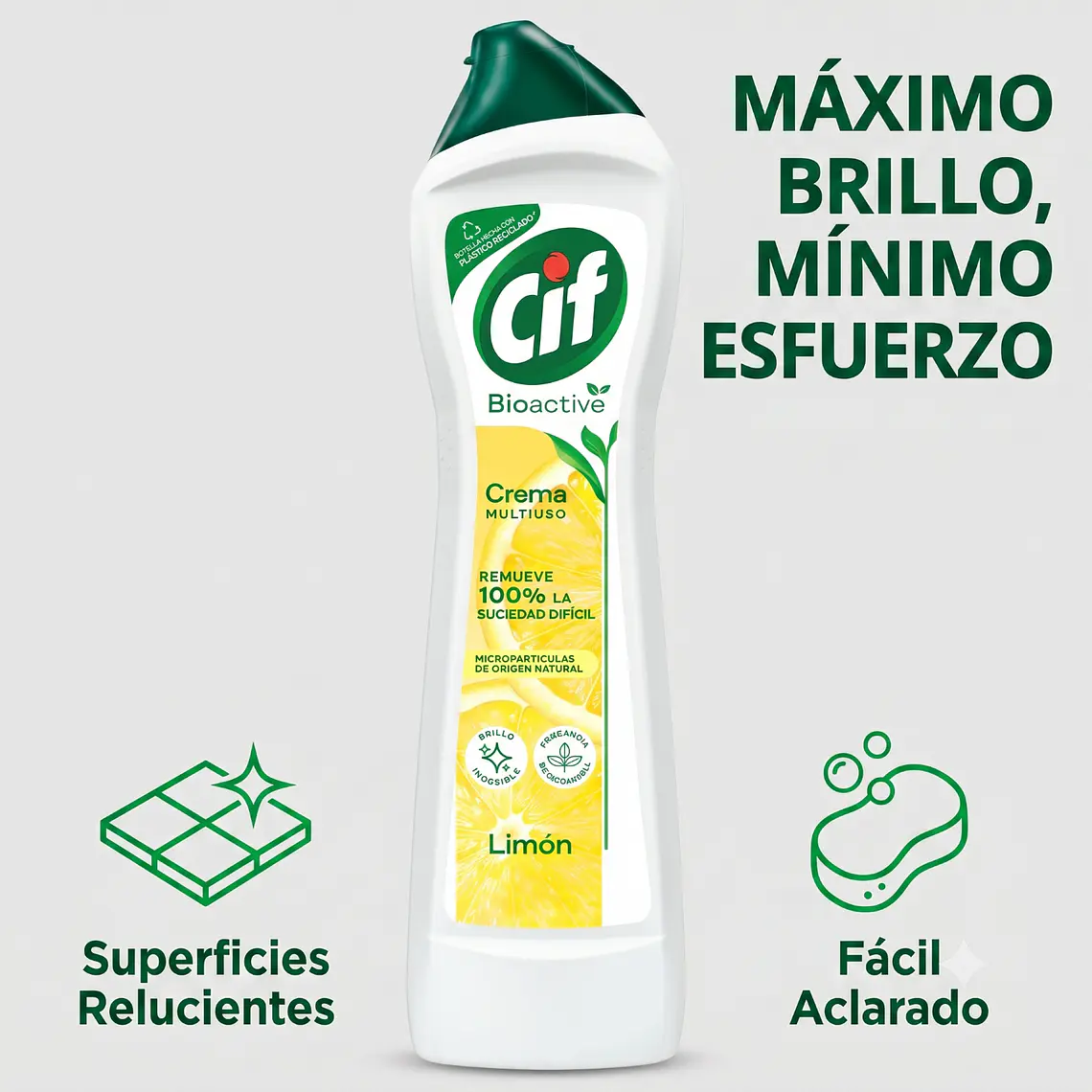 Cif Crema Limpiador Multiuso Limon 750g Bioactive 2
