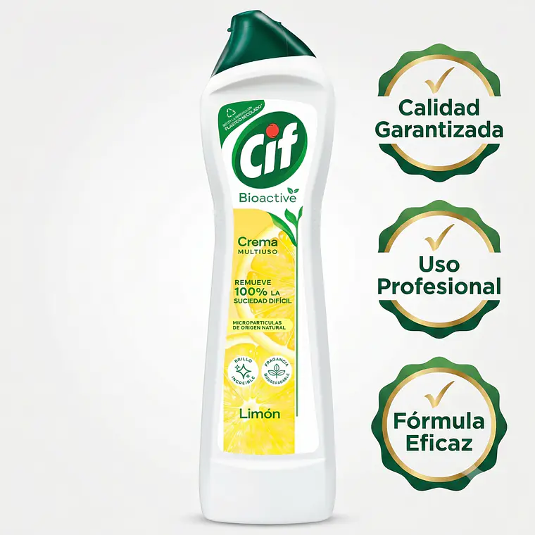 Cif Crema Limpiador Multiuso Limon 750g Bioactive 5