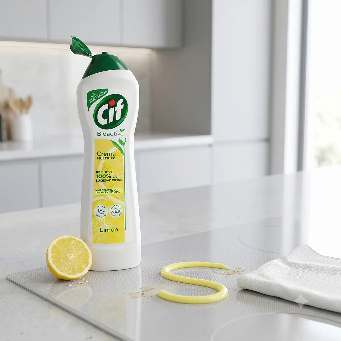 Cif Crema Limpiador Multiuso Limon 750g Bioactive 6