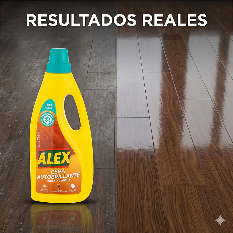 Cera Líquida Autobrillante Alex Piso Madera 750ml 5
