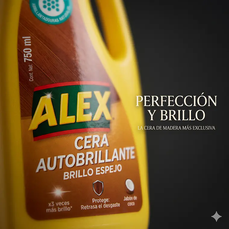 Cera Líquida Autobrillante Alex Piso Madera 750ml 8