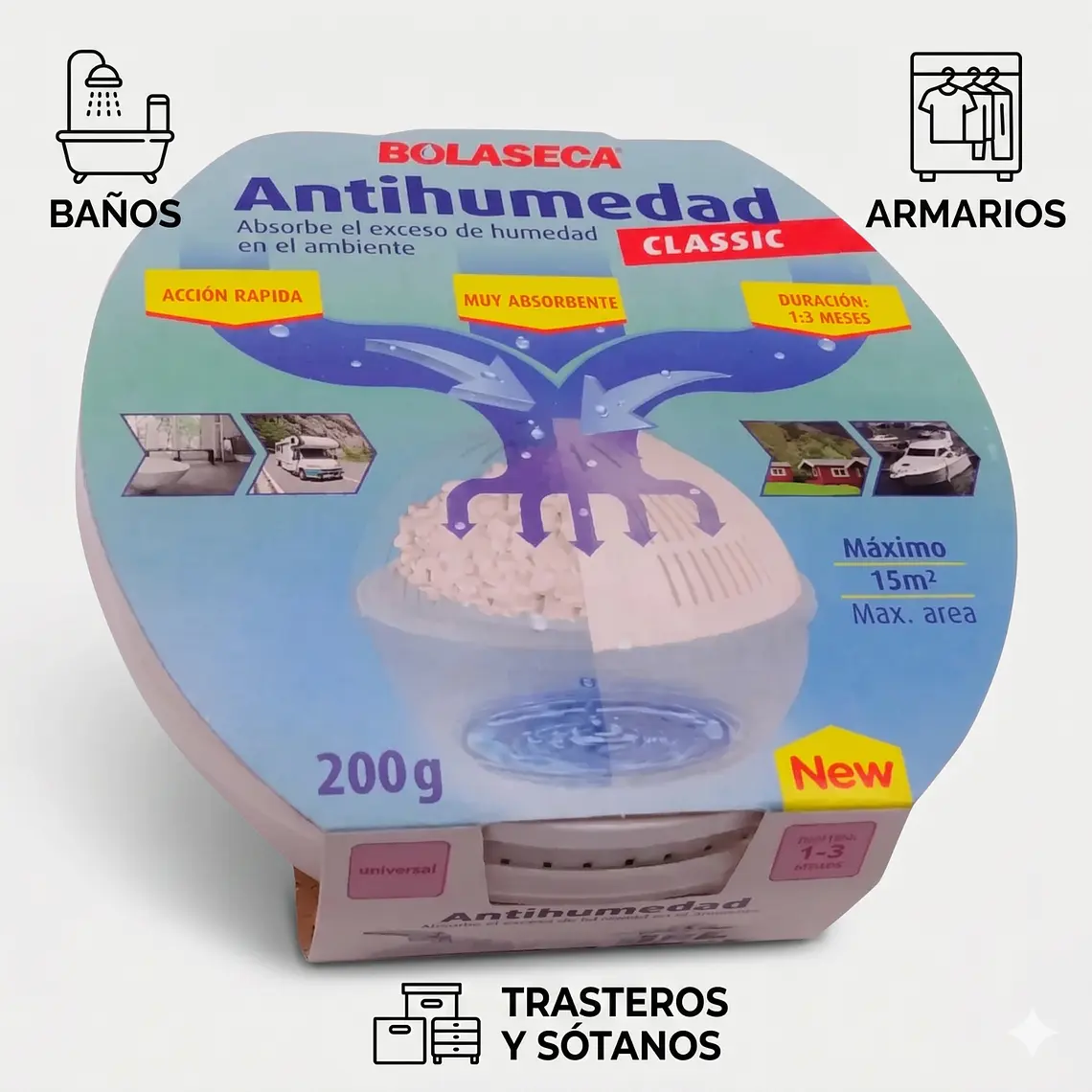 Sistema Antihumedad Bolaseca Con Su Recarga 200gr 3