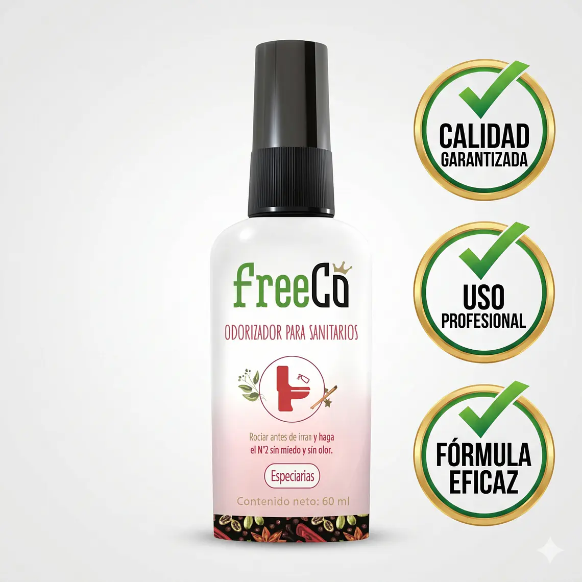 Desodorante Para Inodoros Freeco Especias 60 ml 6