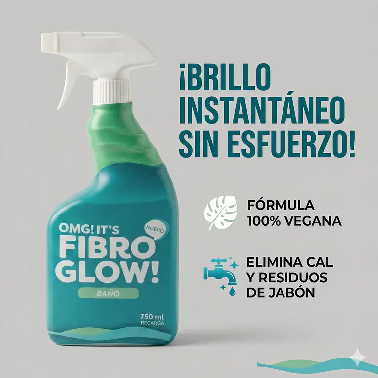Limpiador Baño Fibro Glow Gatillo 750ml Vegano 2