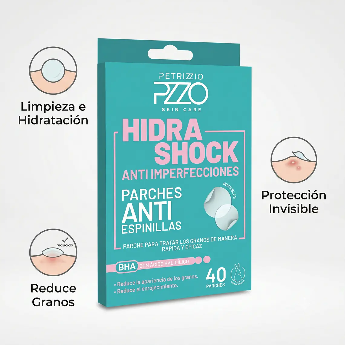 Parches Antiespinillas Petrizzio HidraShock 40 Unid 3