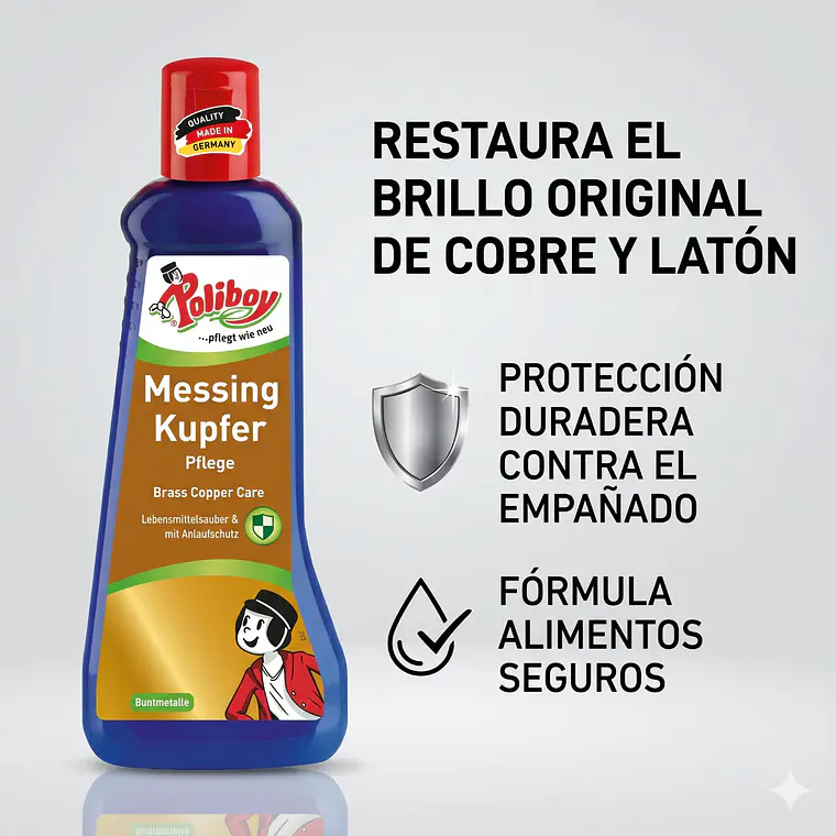 Limpiador Pulidor Cobre Laton Poliboy 200ml 2