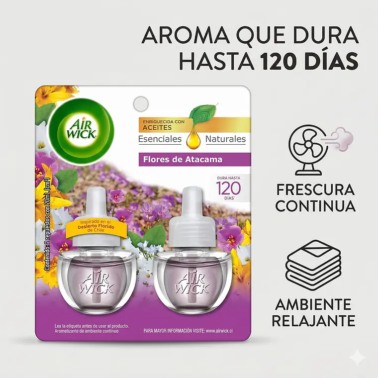 Recarga Air Wick Flores de Atacama 21ml - Pack 2 Unid. 2