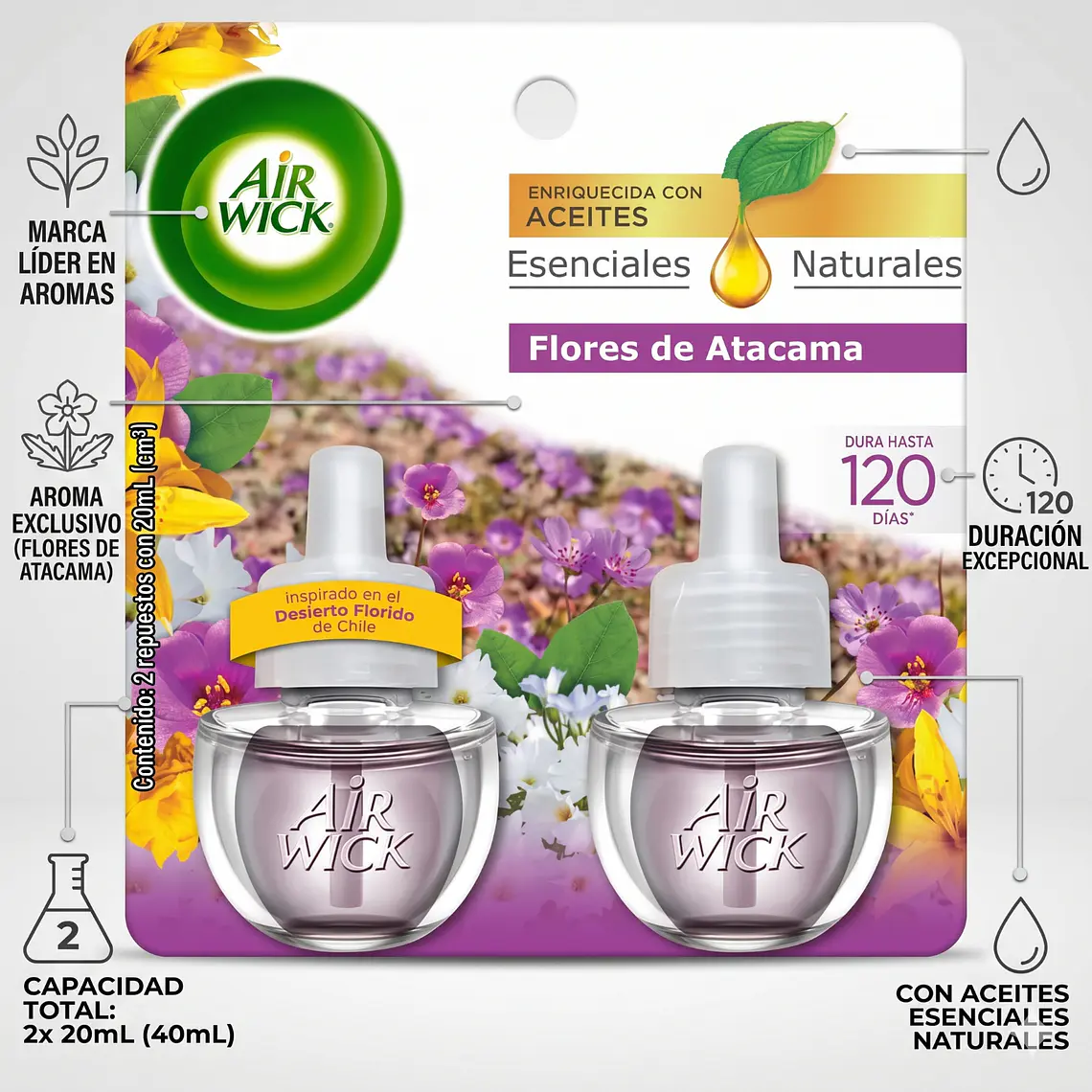 Recarga Air Wick Flores de Atacama 21ml - Pack 2 Unid. 4