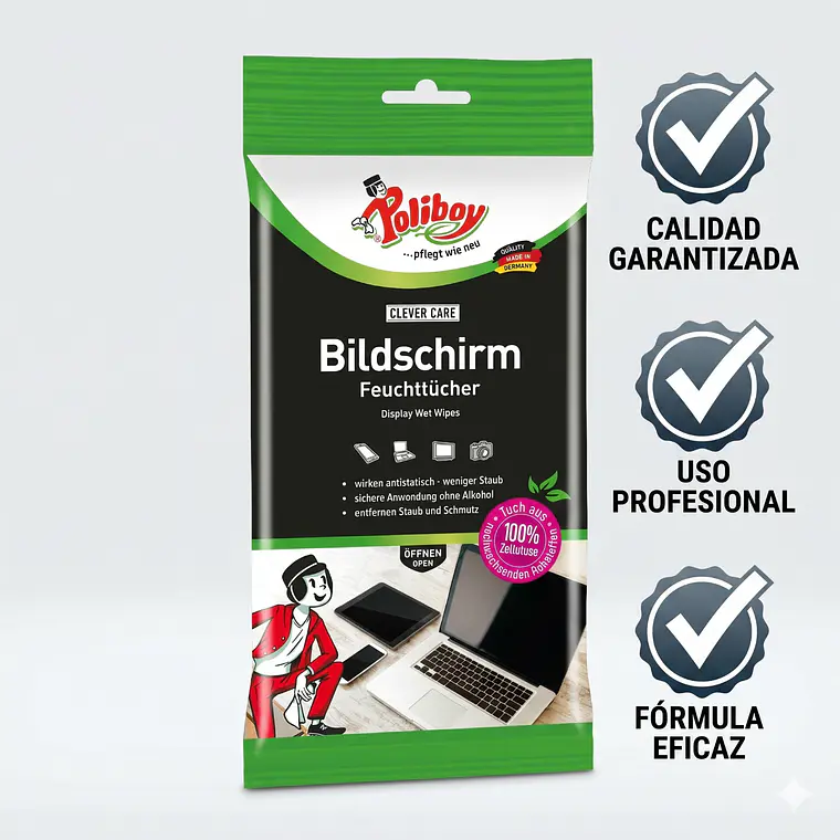 Toallitas Limpiadoras Pantallas Celular Notebook 30 Und 7