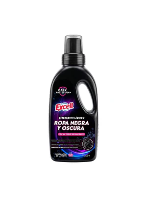 Detergente Liquido Ropa Negra Oscura Excell 1L 20 Lav