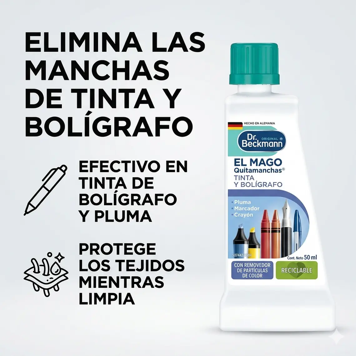 Quitamanchas Tinta y Bolígrafo Dr. Beckmann 50ml 2