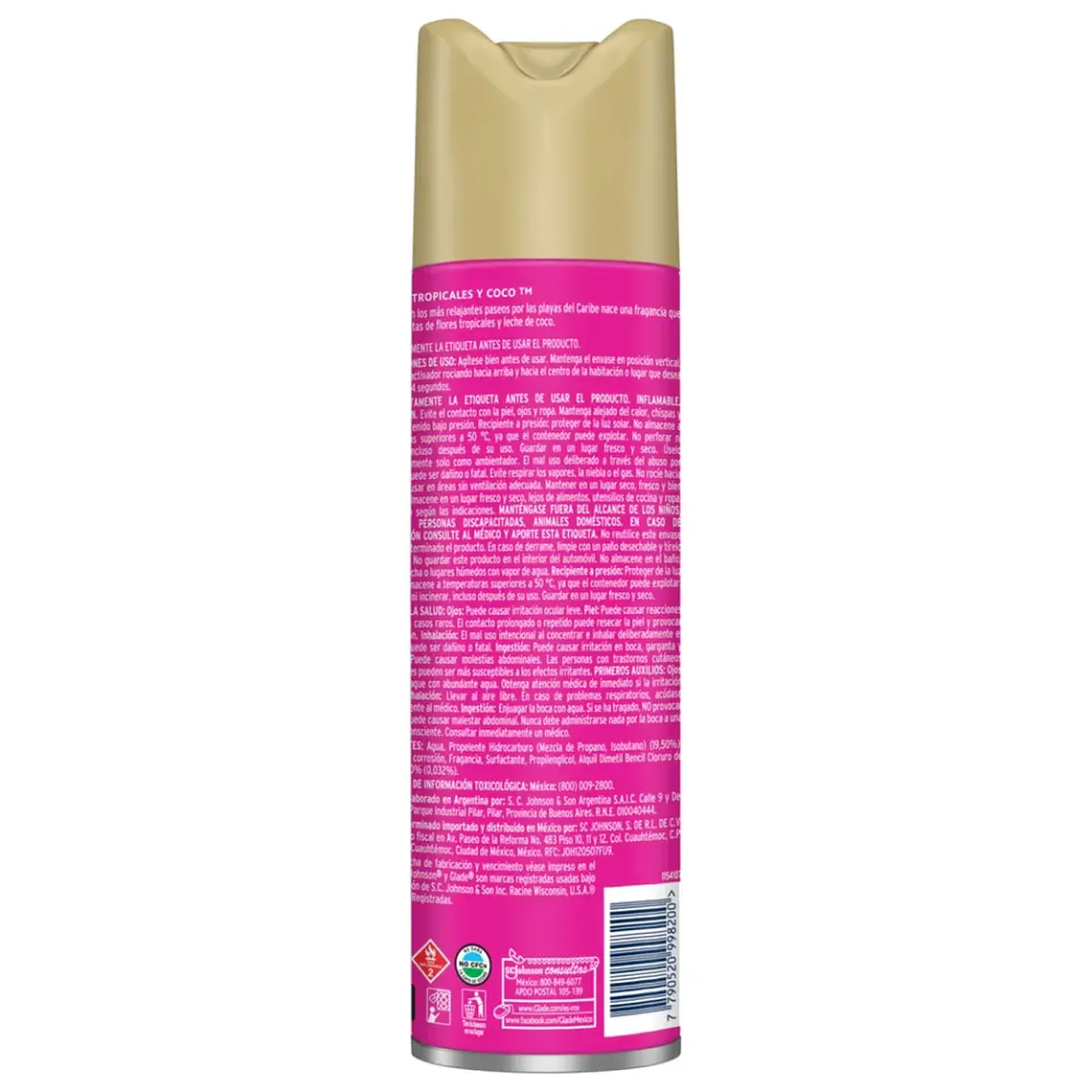 Glade Spray Flores Tropicales y Coco 360 cc 3