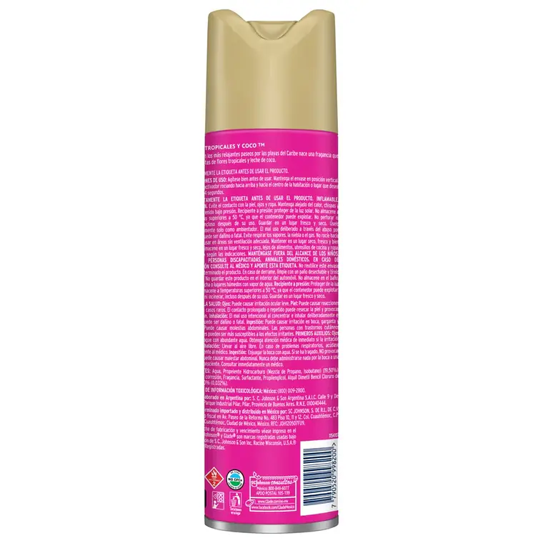 Glade Spray Flores Tropicales y Coco 360 cc 3