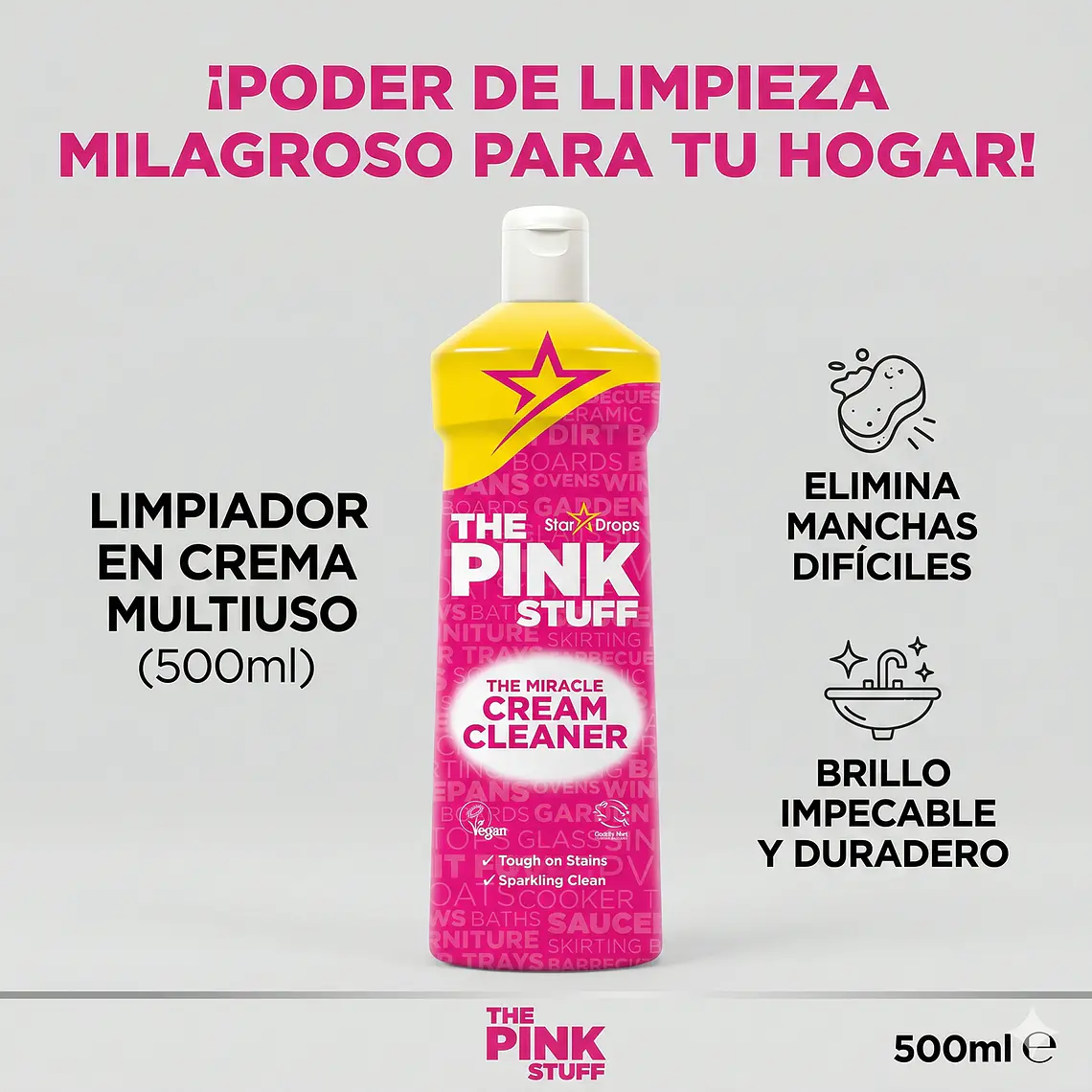 Limpiador En Crema Multiuso The Pink Stuff 500ml 2