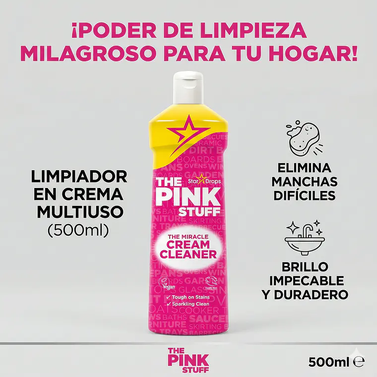 Limpiador En Crema Multiuso The Pink Stuff 500ml 2