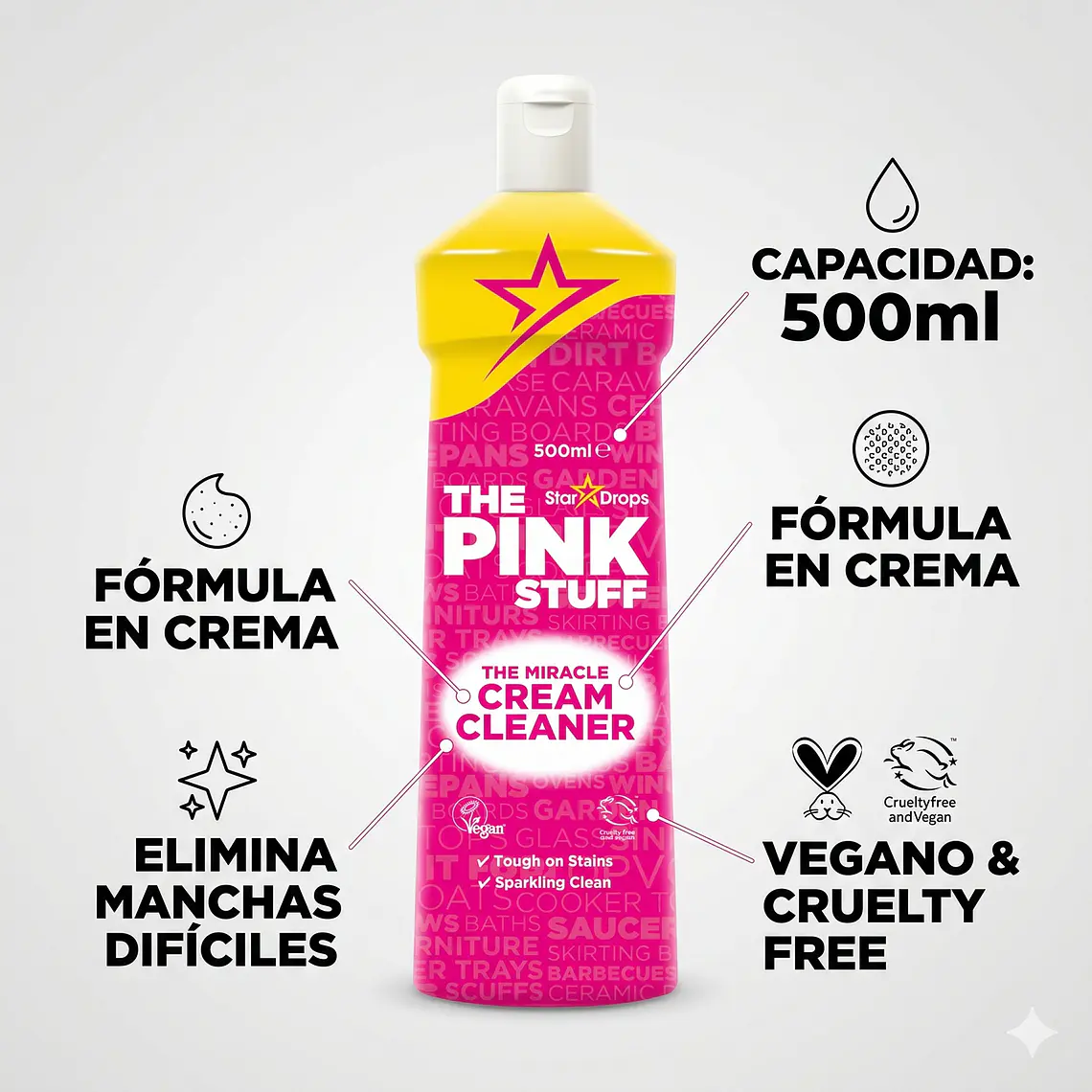 Limpiador En Crema Multiuso The Pink Stuff 500ml 4