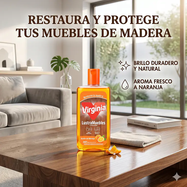 Virginia Lustra Muebles Naranja Natural 260ml 6