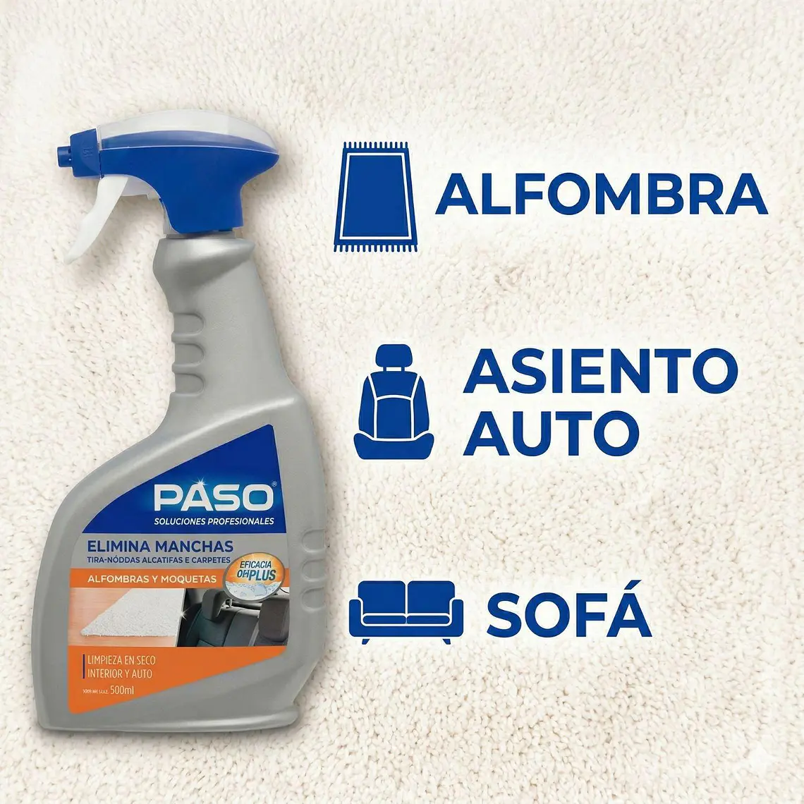 Quita Mancha Alfombras Y Tapices Paso Limpieza En Seco 500ml 3