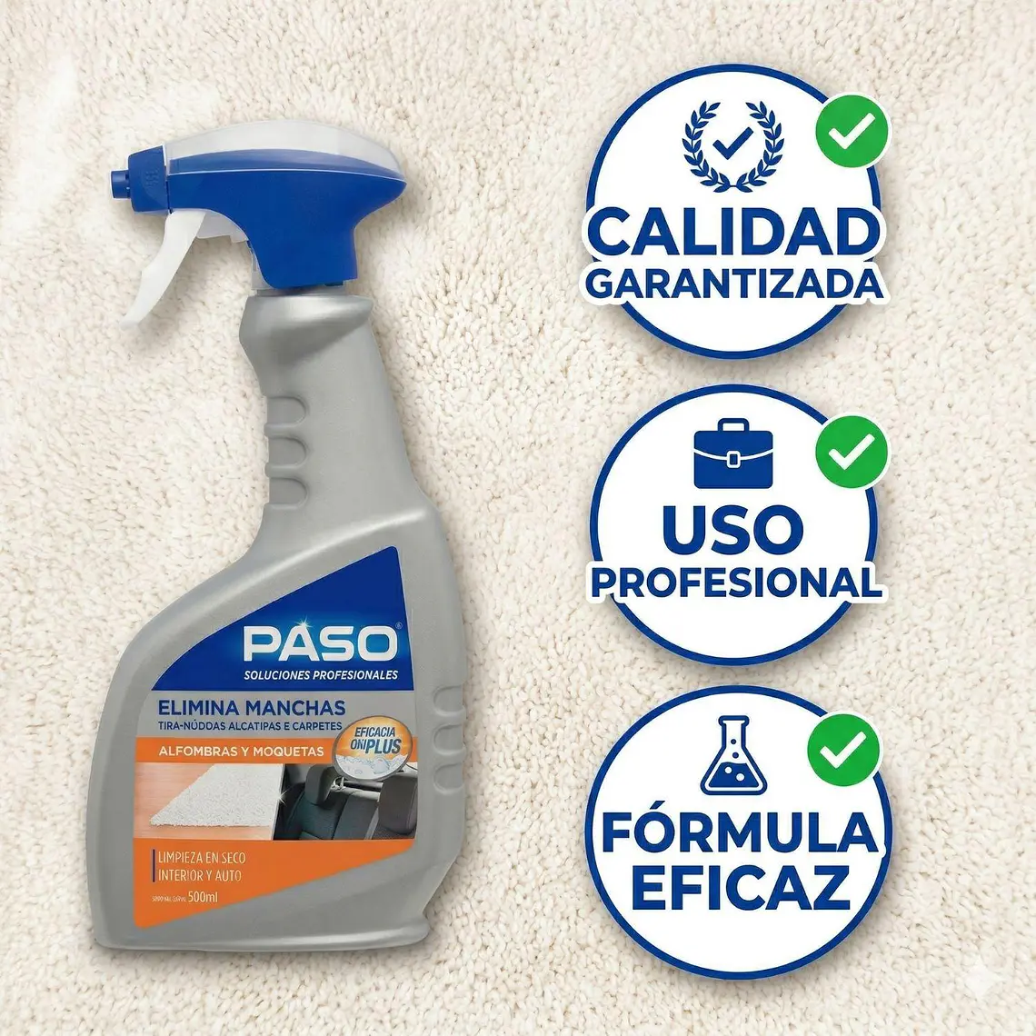 Quita Mancha Alfombras Y Tapices Paso Limpieza En Seco 500ml 5