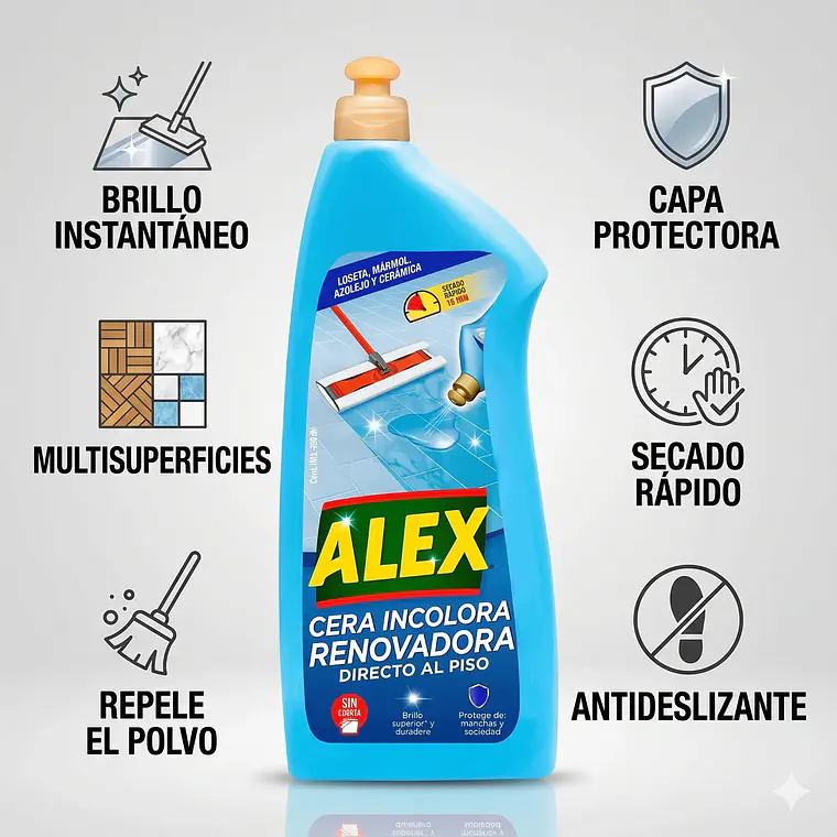 Cera Líquida Incolora Renovadora Alex 900cc 4