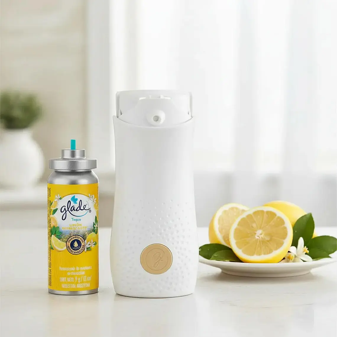 Glade Toque Aparato + Repuesto 9g Aroma Limón Refrescante 6