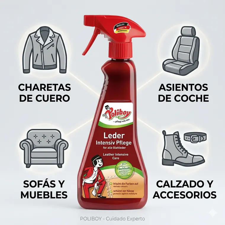 Limpiador De Cuero Poliboy 375ml 3