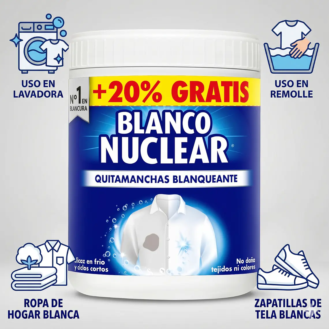 Quitamanchas Blanco Nuclear Polvo 550g 4