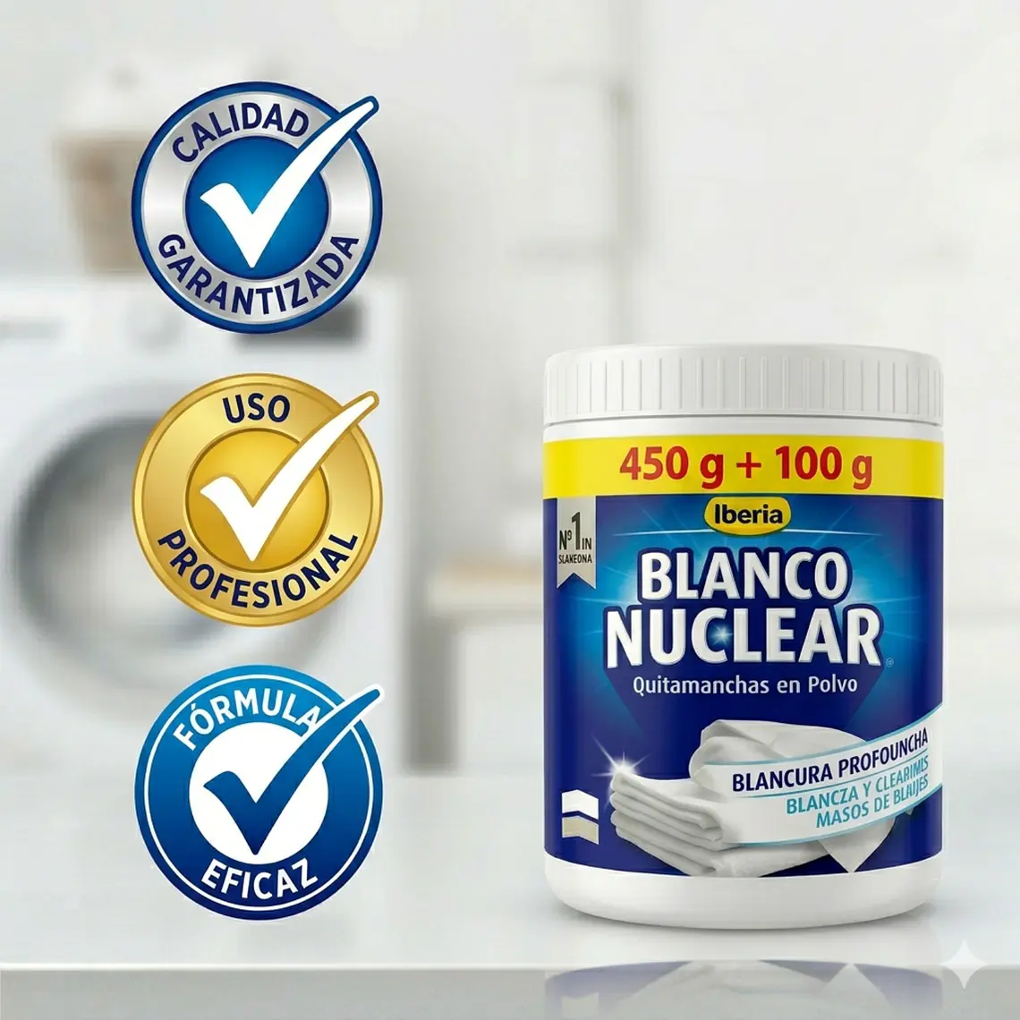 Quitamanchas Blanco Nuclear Polvo 550g 6