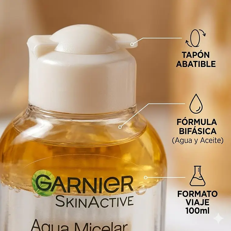 Agua Micelar En Aceite Garnier Desmaquilla Waterproof 100ml 5