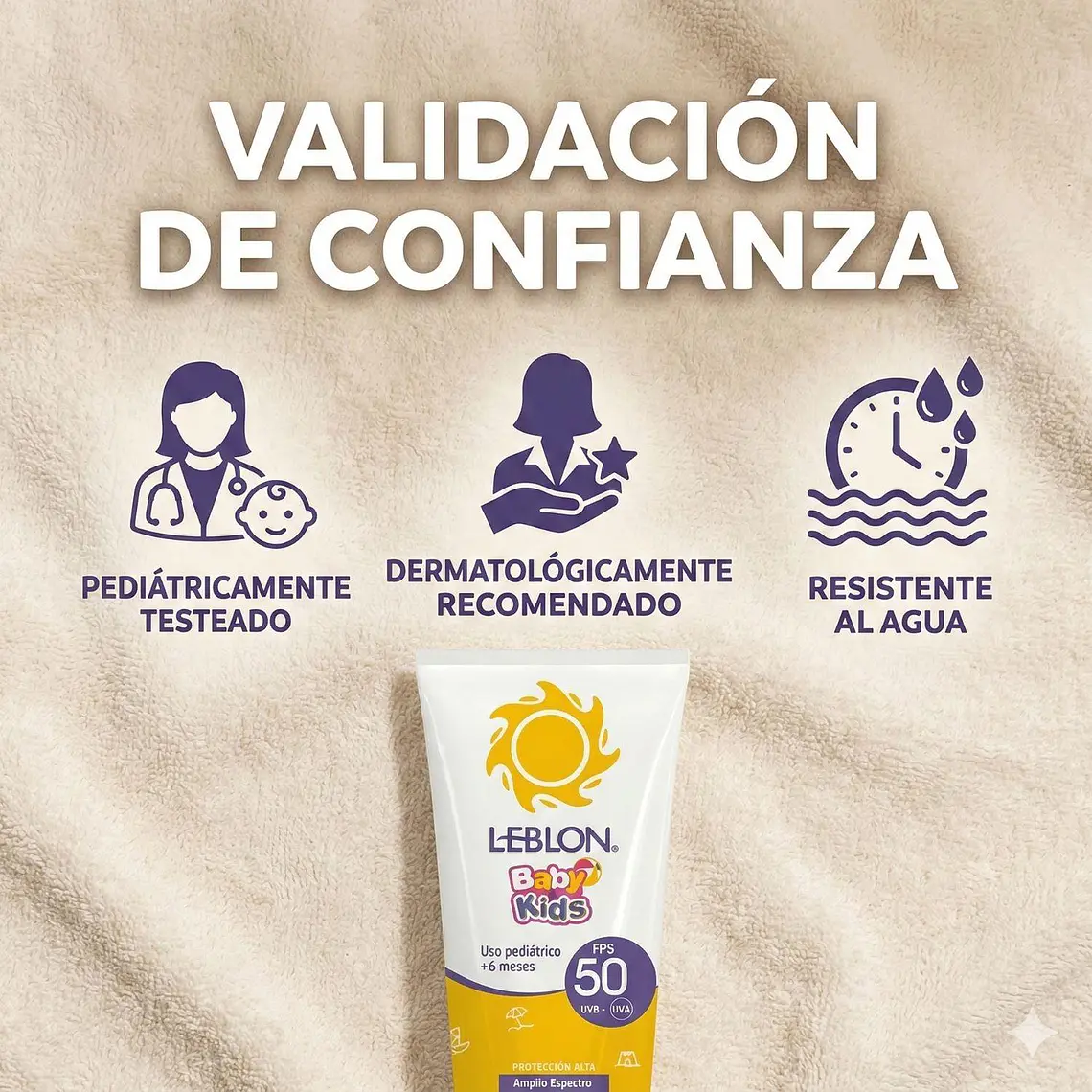 Protector Solar Niños Leblon Baby Kids FPS50 190g 3