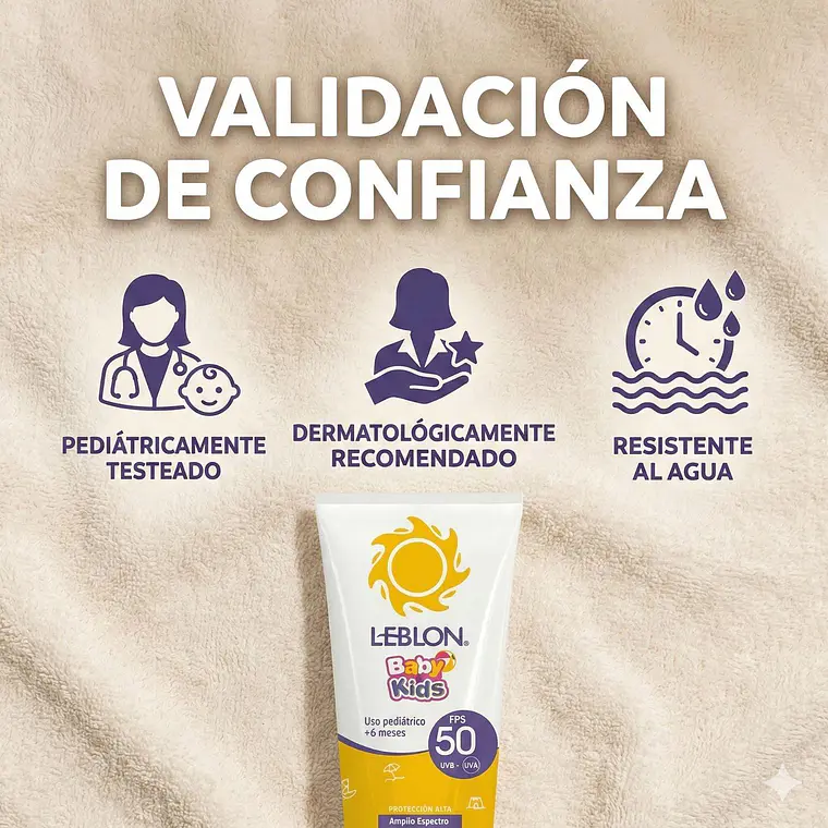 Protector Solar Niños Leblon Baby Kids FPS50 190g 3
