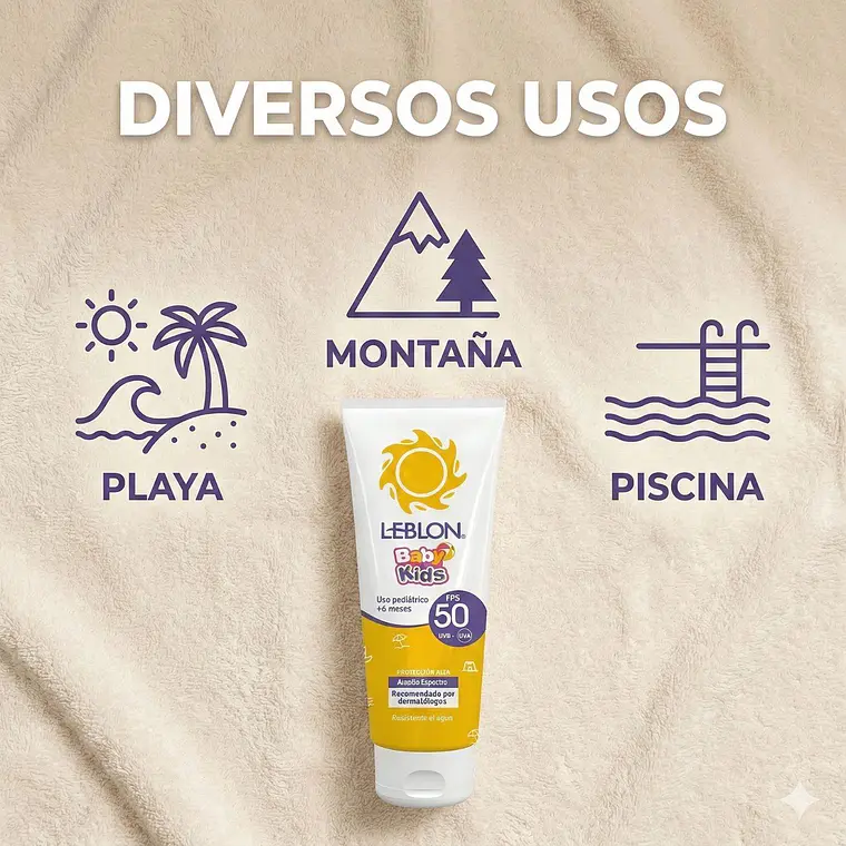 Protector Solar Niños Leblon Baby Kids FPS50 190g 5