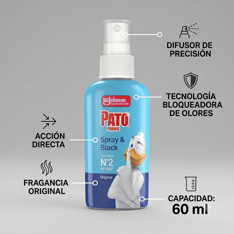 Pato Purific Neutralizador Olores Baño 60ml 5